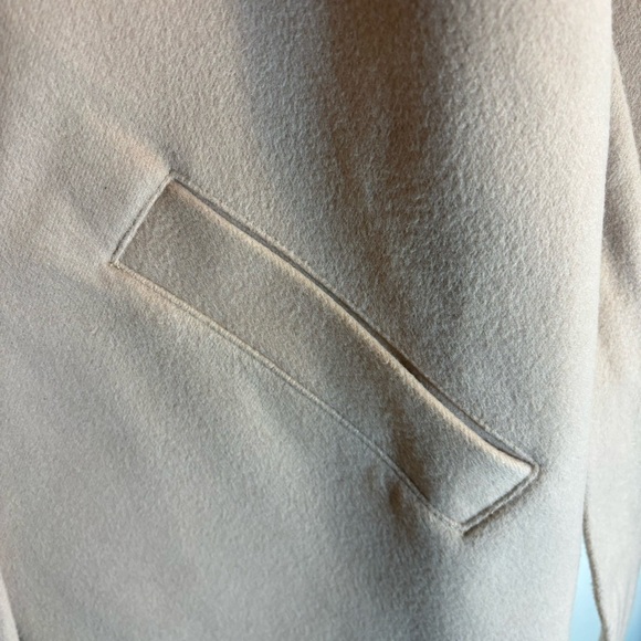 ELIZABETH and JAMES Sz L Coat Partly Lined Oversized Belted Peek Lapel Pockets - Picture 5 of 12